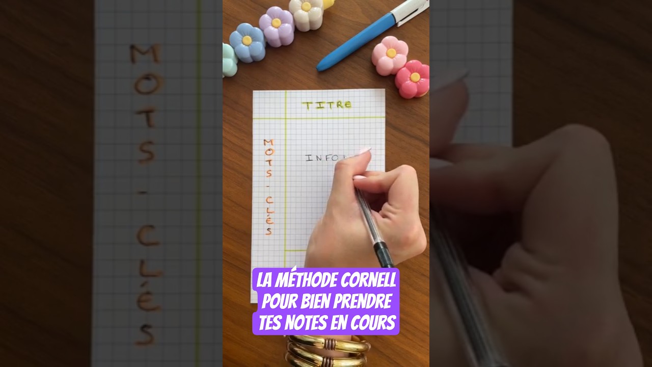 La m&eacute;thode Cornell, c'est quoi ? #fiches #r&eacute;visions
