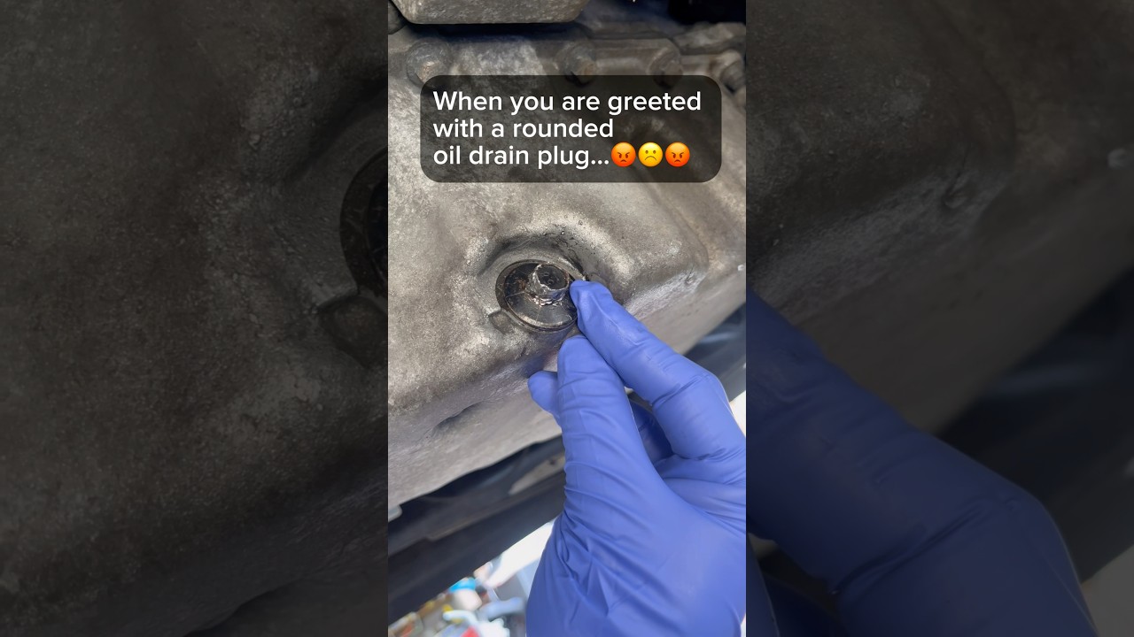 Removing a rounded oil drain plug! #oilchange #diycarmaintenance