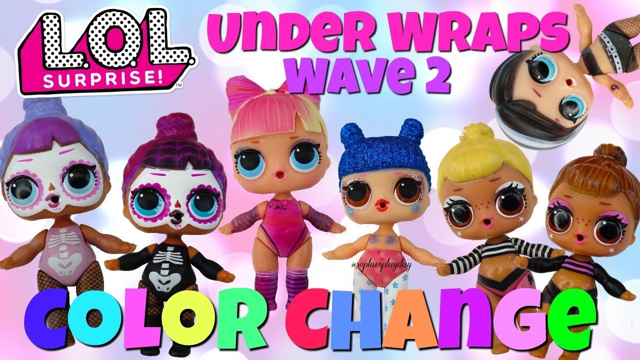 LOL Surprise Under Wraps Wave 2 How to Find Color Change Dolls Bebe Bonita Kawaii Queen Sis Cheer