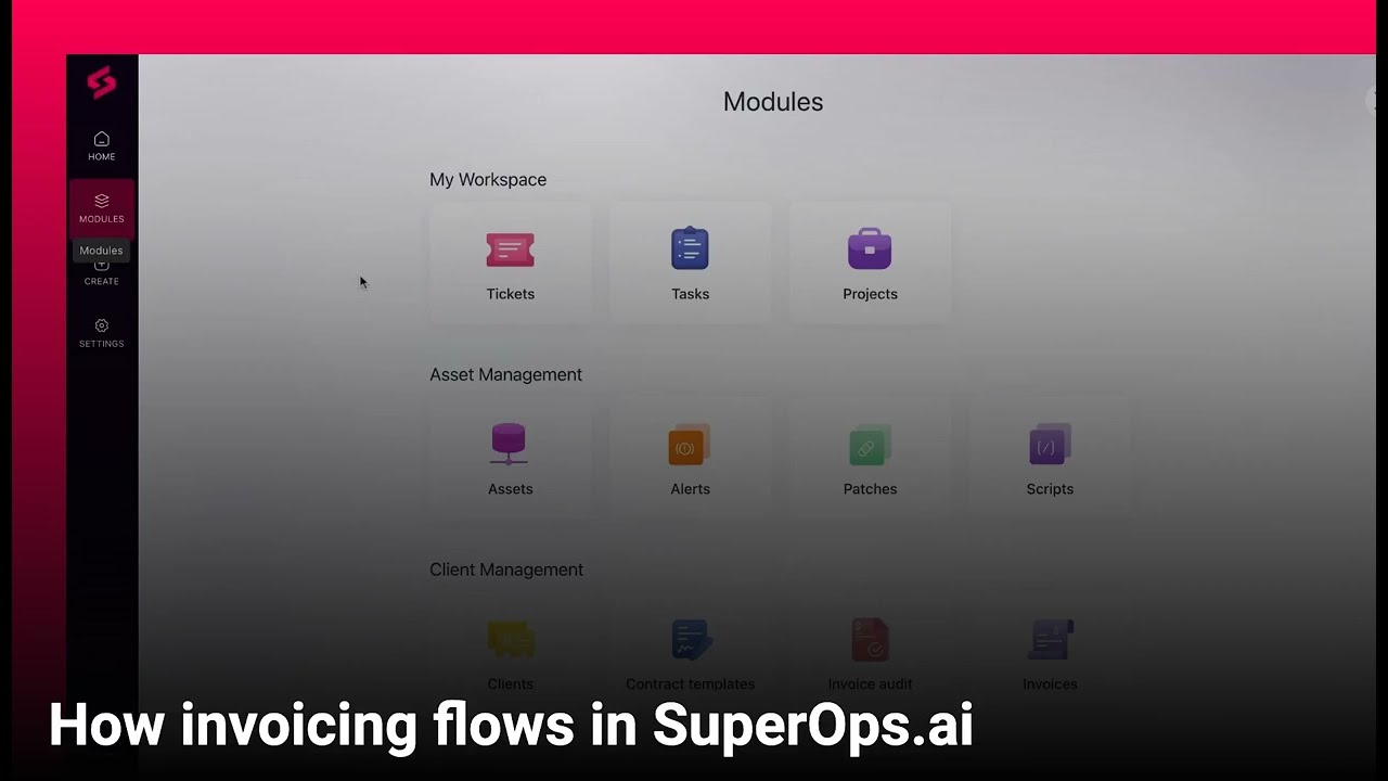 How invoicing flows in SuperOps