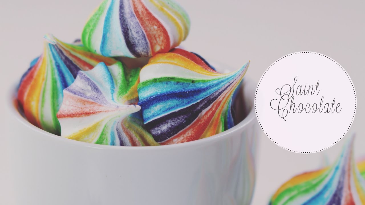 Rainbow Meringue Kisses I Bites I Colors Of The Rainbow I Easy Recipe I Saint Chocolate