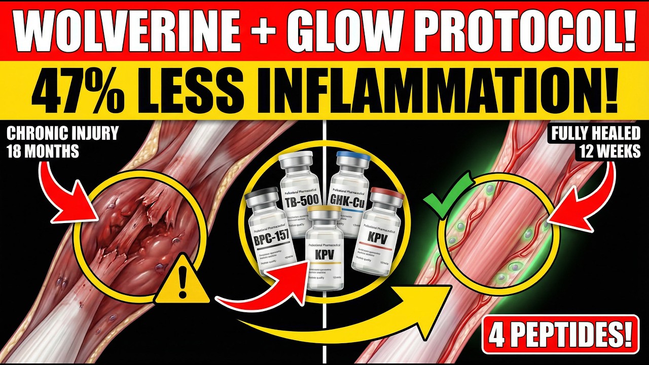 Wolverine + GLOW Peptide Protocol | BPC-157, TB-500, GHK-Cu, KPV (Complete Guide)