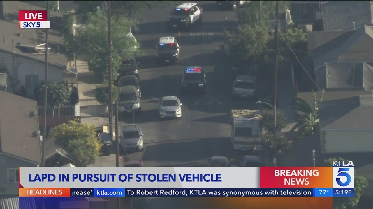 LAPD chases suspect in stolen vehicle | Los Angeles Car Chases