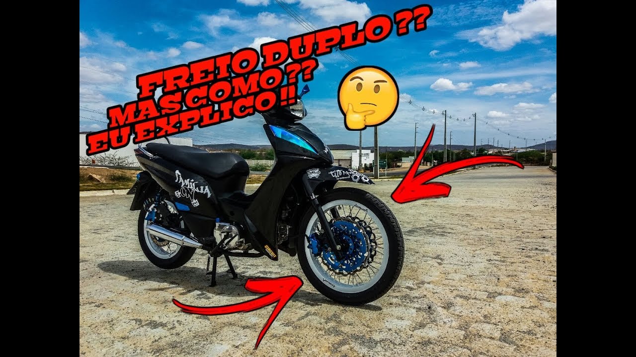 FREIO A DISCO DUPLO NA MINHA 50CC !!
