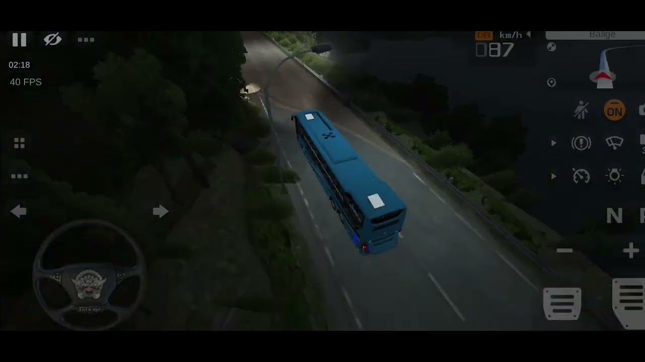 LONGEST VOLVO BUS NIGHT DRIVE MOUNTAIN 