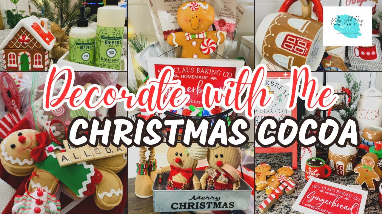 CHRISTMAS HOT COCOA BAR DECORATE WITH ME GINGERBREAD 2023