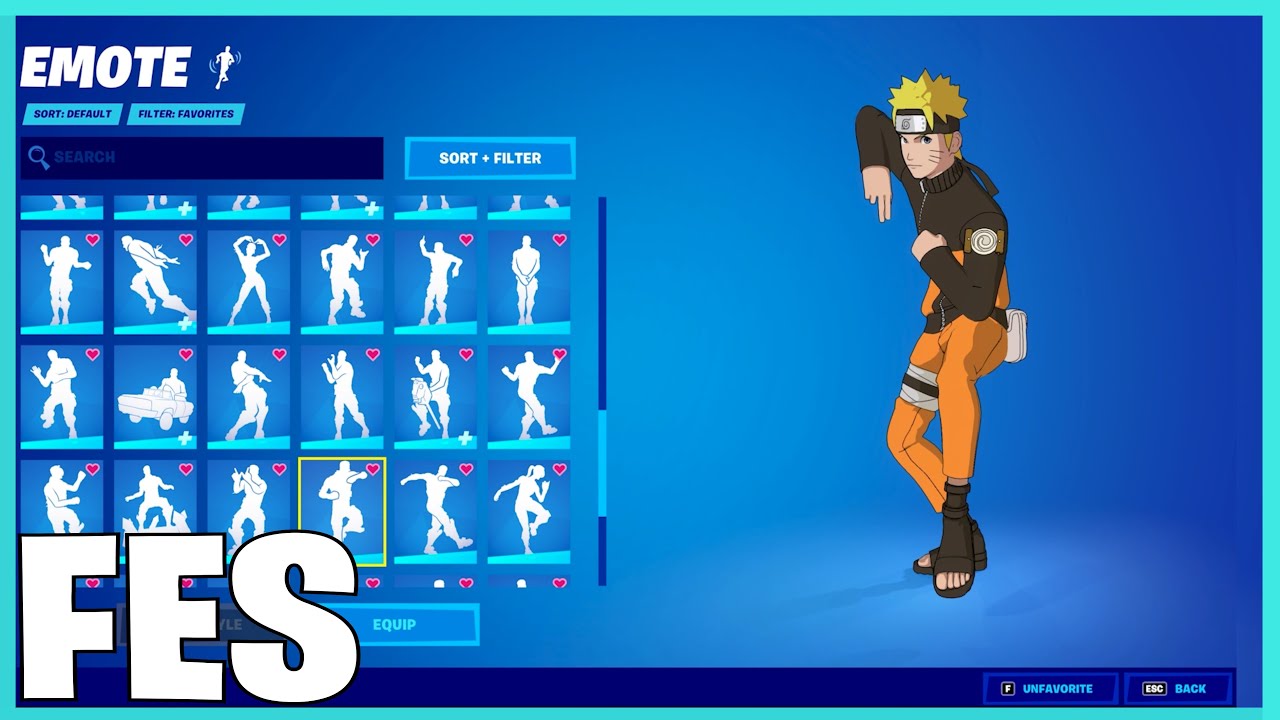Fortnite Naruto Uzumaki Skin With all my Fortnite Dances & Emotes!