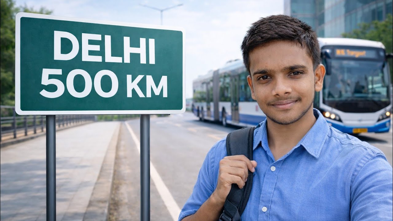 Alone Villager travel to * Delhi * . अकेले गांव से दिल्ली तक का सफर । 😎
