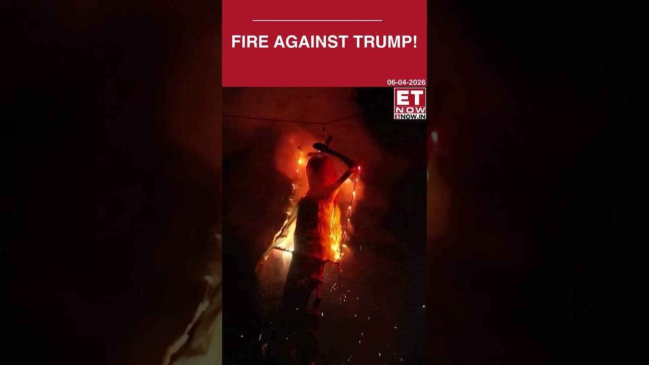 Anti-Trump Protest? Effigy of Donald Trump Burnt at Mexico Festival | ET Now #shorts