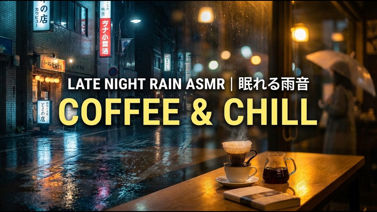Late Night Japanese Rain 🌙 Lofi Chill Beats for Deep Focus, Stress Relief & Sleep