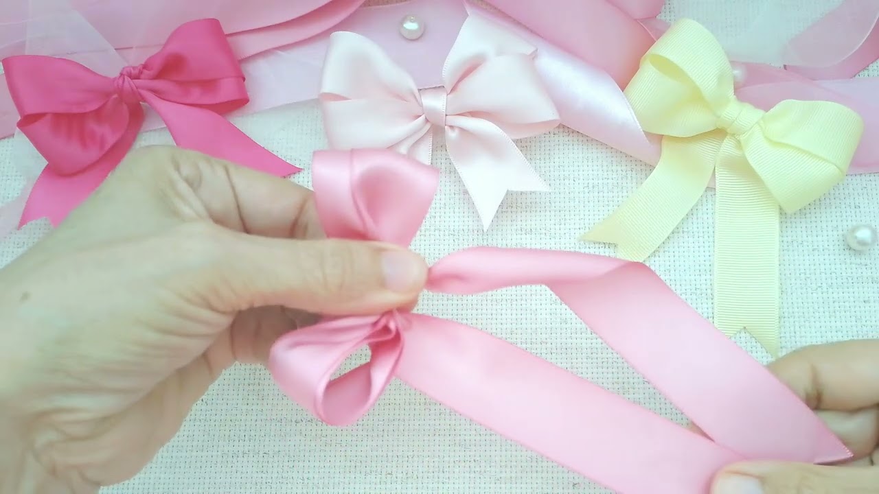 How to make a easy bow. Diy ribbon bow. Lazo muy fácil 