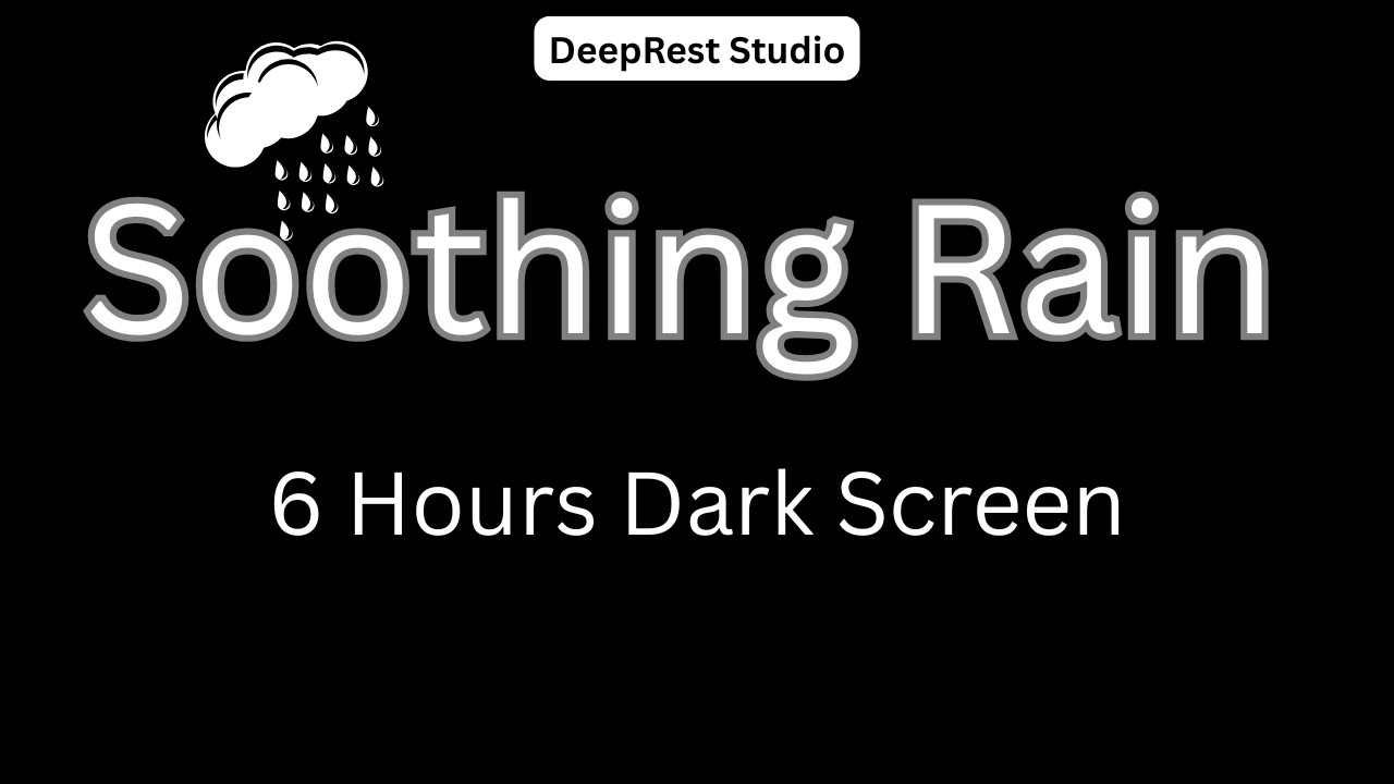6 Hours Rain Sounds for Deep Sleep 🌧️ | Black Screen | No Music