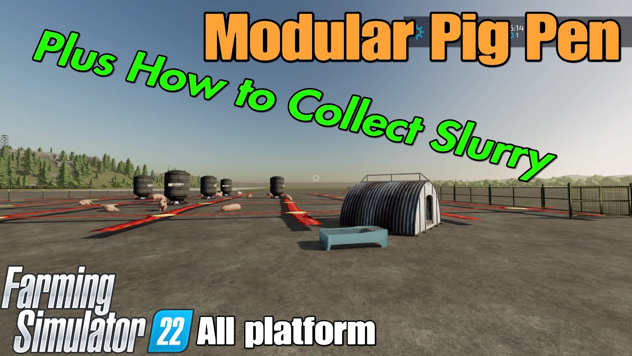 Modular Pig Pen  /And how to collect the slurry / FS22 mod for all platforms