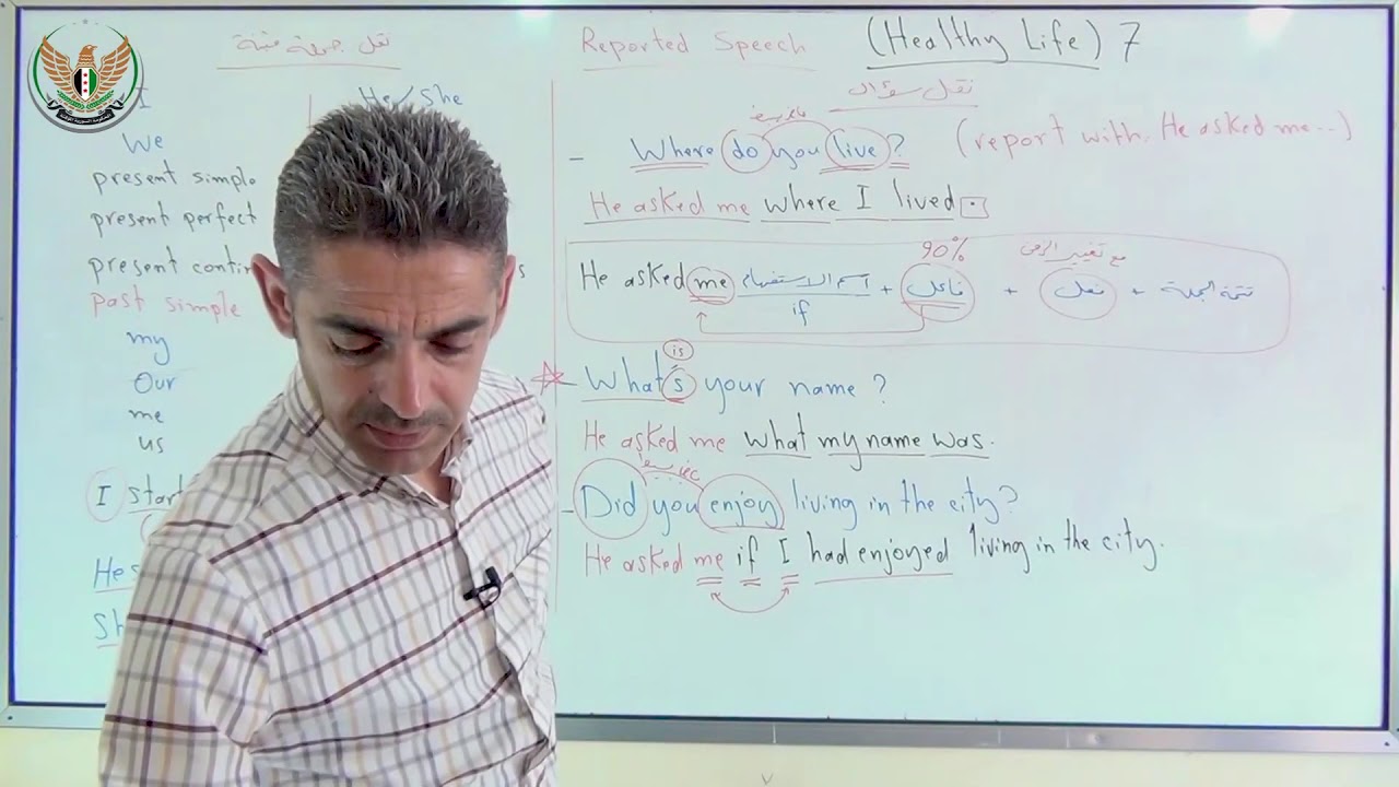 الثالث الثانوي العلمي   اللغة الإنجليزية الحياة الصحية  Healthy life 1