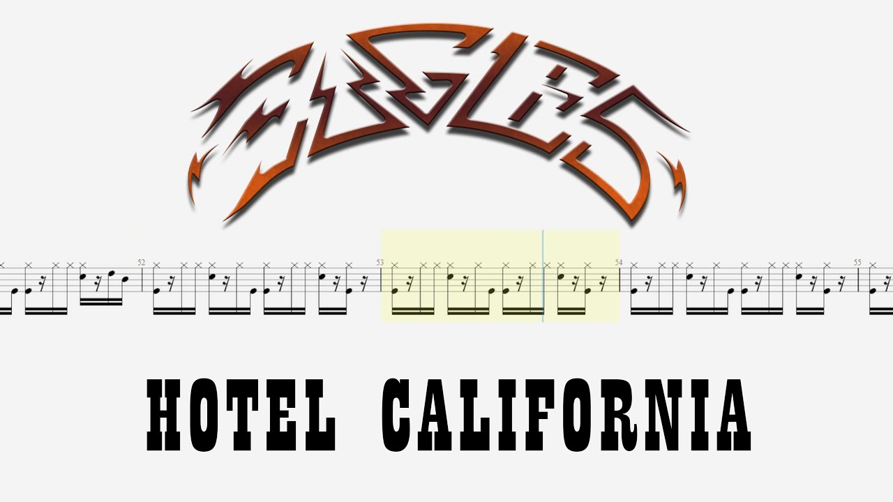 Eagles - Hotel California (Drum Notation) By @chamisdrums #chamisdrums #drumtabs #hotelcalifornia