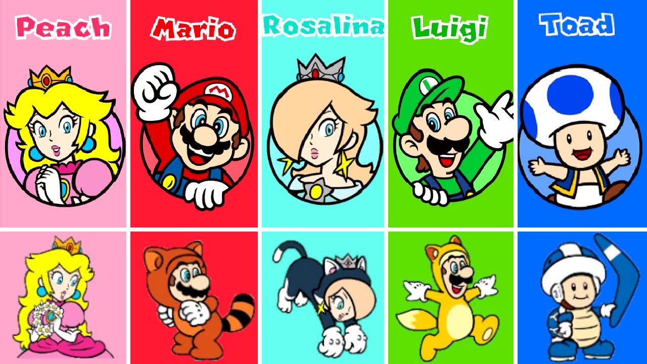 Super Mario 3D World (Switch) - All Characters