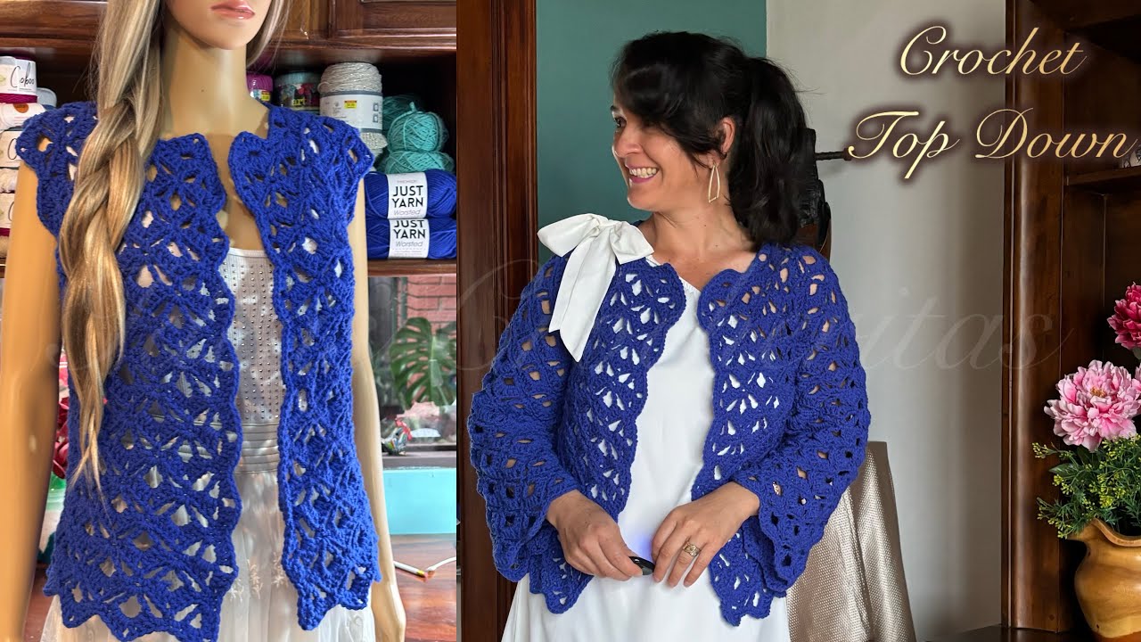 Chaleco o saco tejido a crochet: especial para todas las tallas ￼