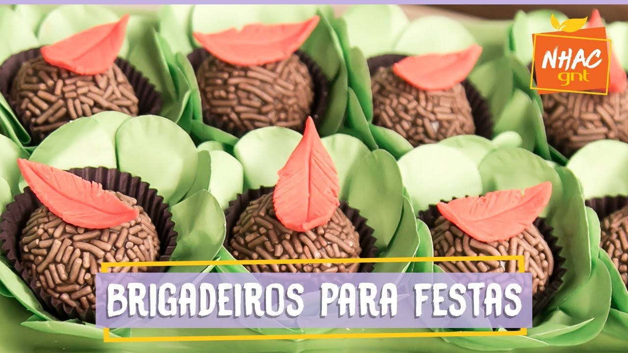 Como fazer docinhos recheados: brigadeiro preto e branco | Fabíola Gouveia | Fazendo a Festa