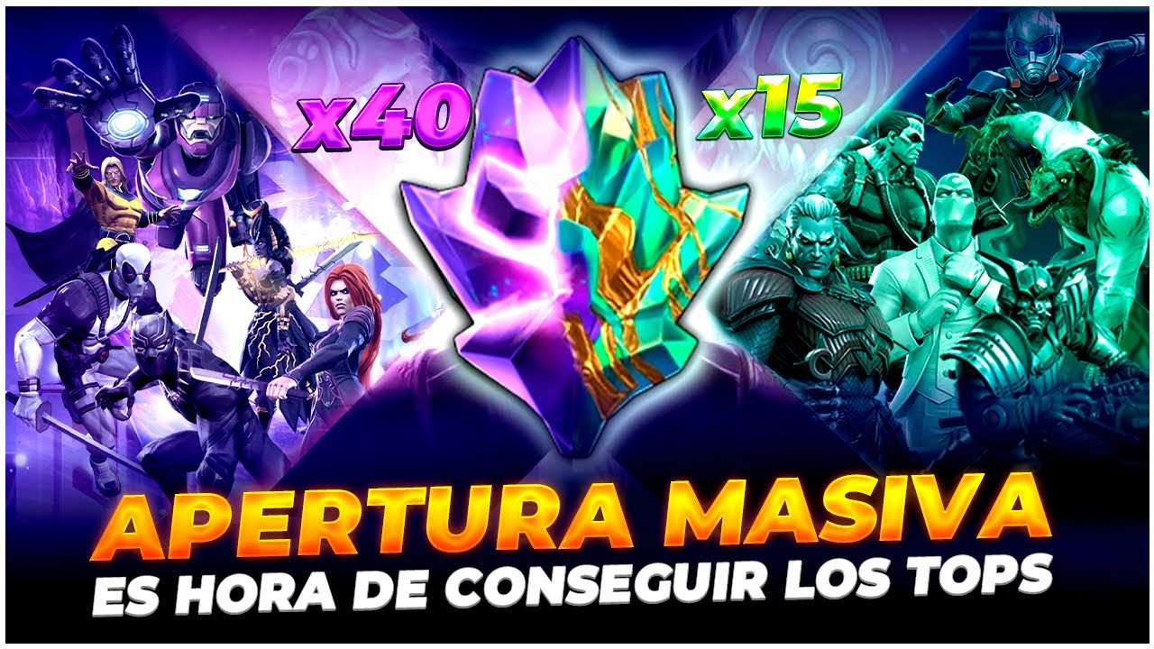 🔴 APERTURA SUPER MASIVA! 25  TIITANES Y 60 CRISTALES DE 7⭐   | MARVEL BATALLA MCOC