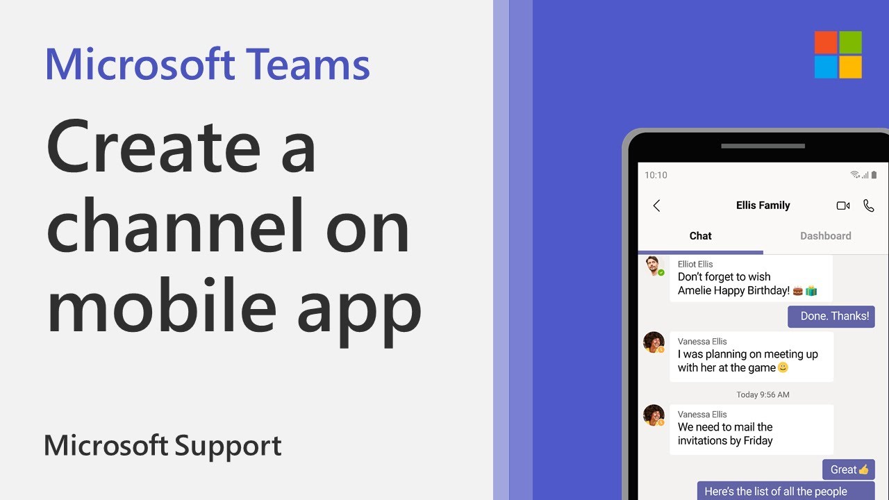 Как создать канал в мобильном приложении Microsoft Teams | Microsoft