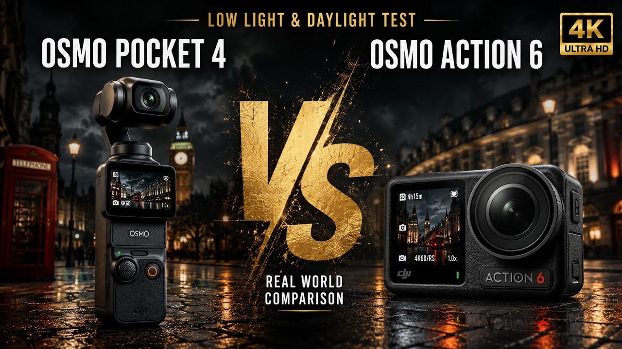 DJI Osmo Pocket 4 vs DJI Osmo Action 6 &mdash; Low Light & Stabilization Test!