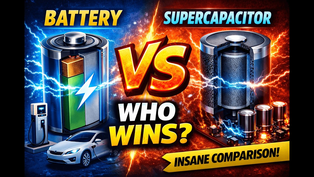 Battery vs Supercapacitor ⚡ Who Wins the Energy Battle?