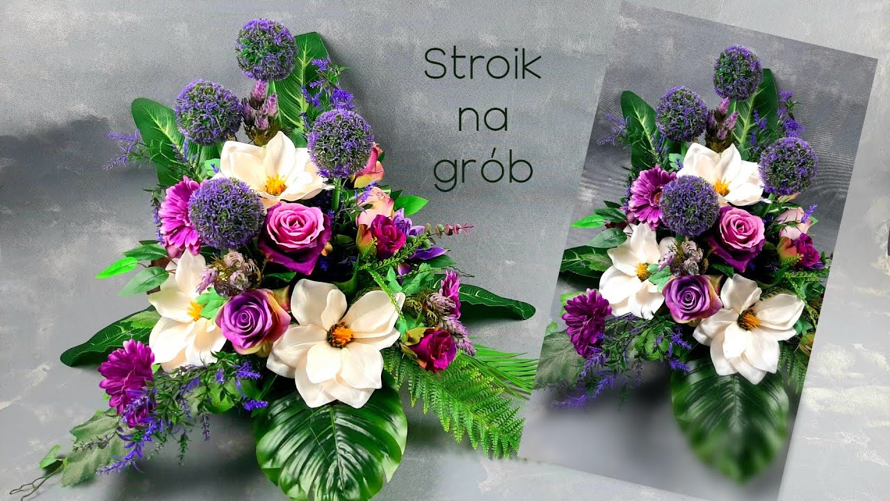 Kompozycja na grób z Czosnkami// DIY// jak zrobić// grave decorations