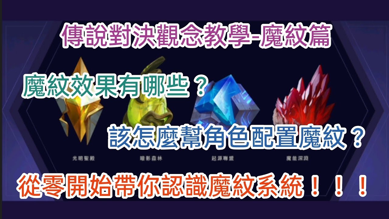 魔紋系統新手教學！ 該怎麼為角色從零開始配置魔紋？ 帶你從基本介紹到配置方法認識魔紋系統！！【MMK】傳說對決 | 觀念教學