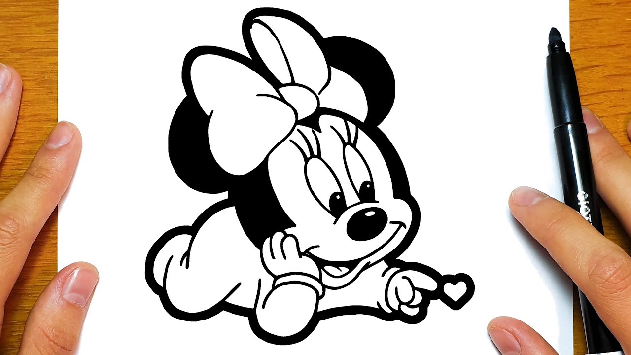 COMO DESENHAR MINNIE MOUSE | Desenhos fáceis