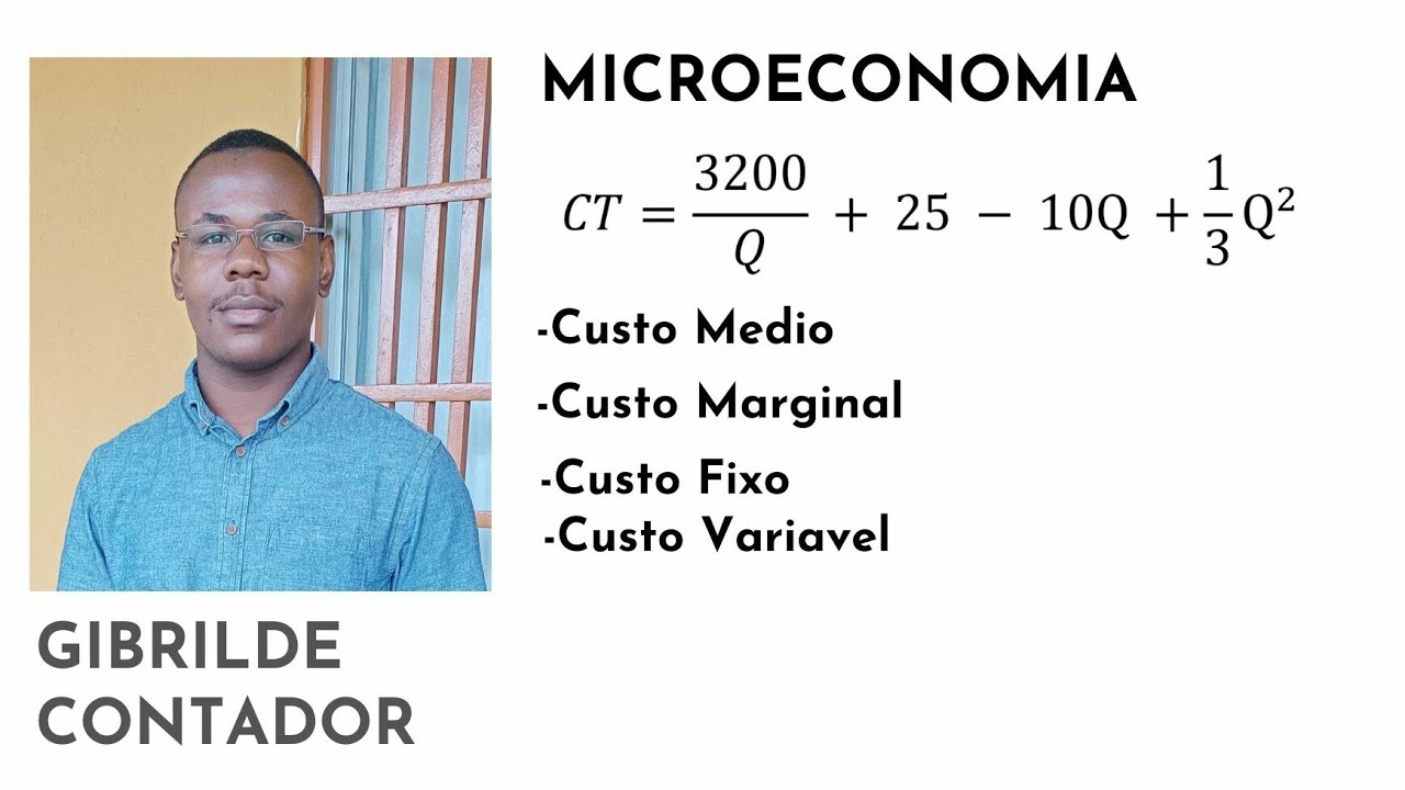 Determinação do custo médio, Custo Marginal, Custo Variável e Custo fixo ( exercício resolvido)