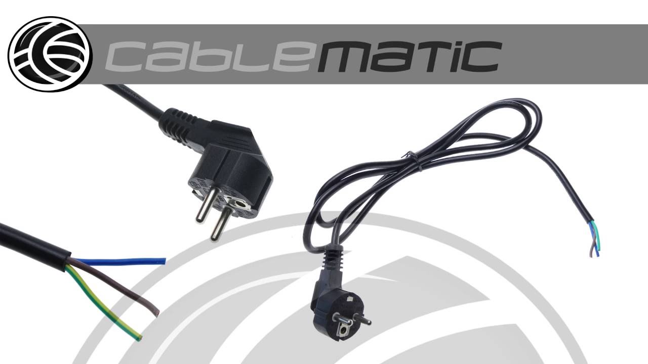 Cable de alimentación eléctrico IEC60320 1.5m de schucko a bornes distribuido por CABLEMATIC ®