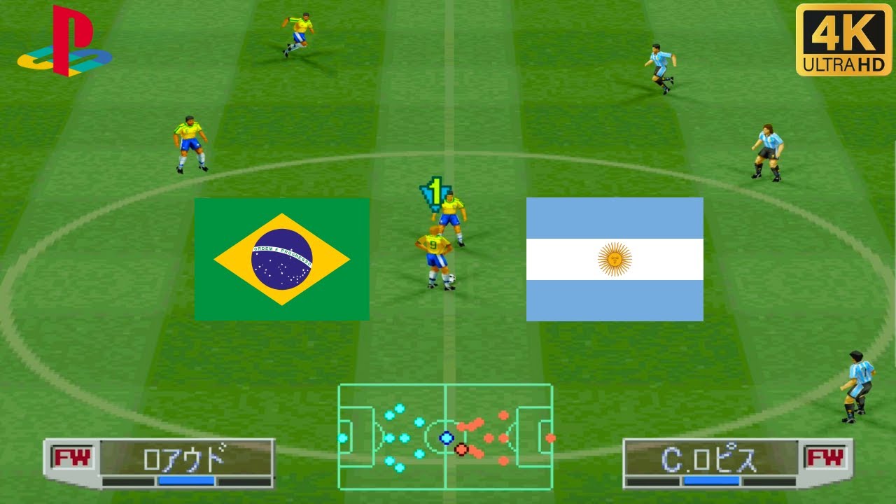 Winning Eleven 3 | Brazil vs Argentina (PS1)
