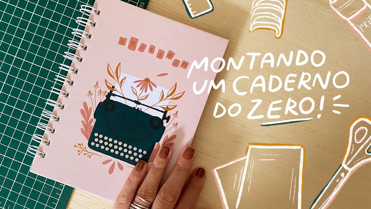 MONTANDO UM CADERNO DO ZERO NA NOSSA PAPELARIA EM CASA!
