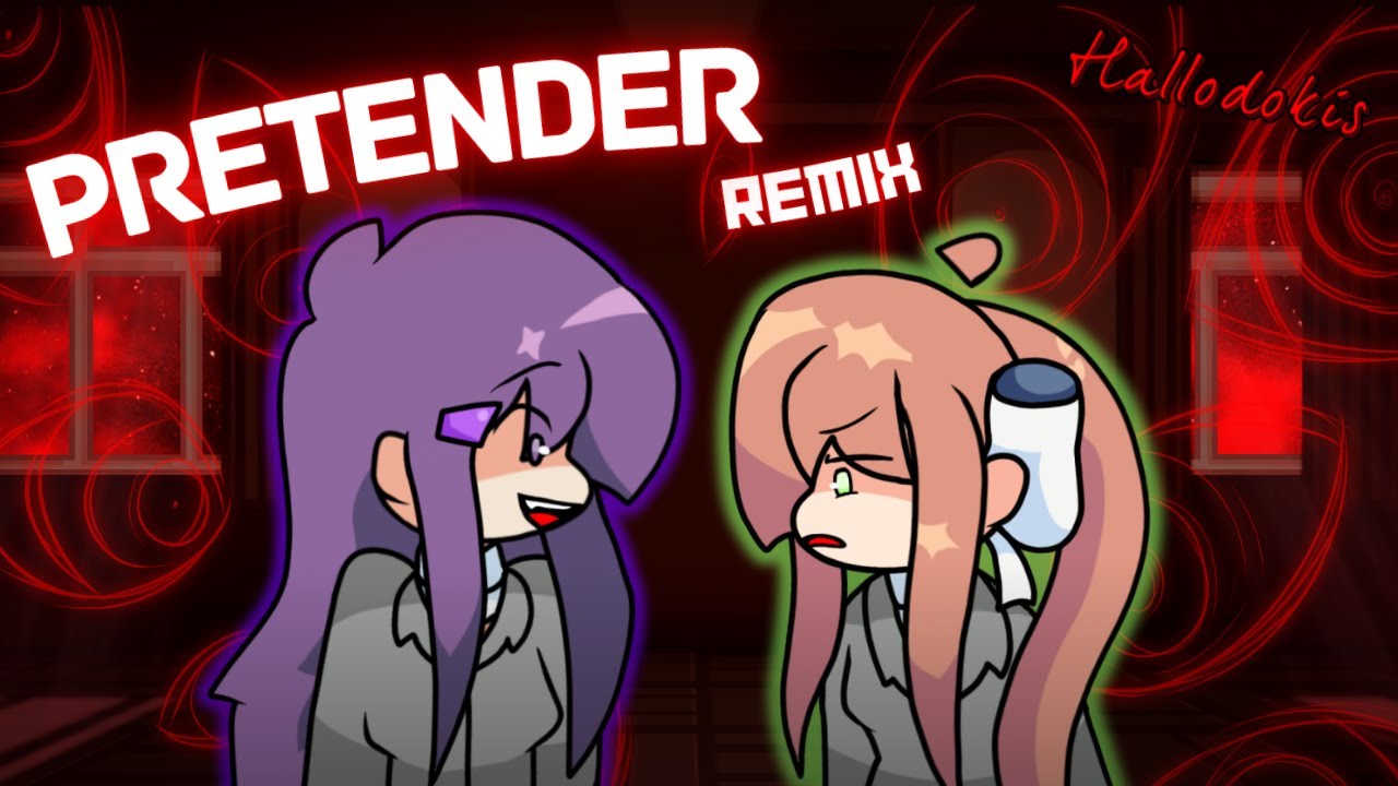 Pretender (remix) - Monika & Yuri | Hallodokis V2 | FNF