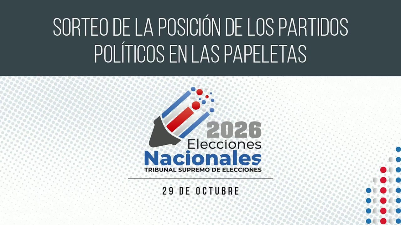 🔴 En Vivo | Sorteo de la posici&oacute;n de los partidos pol&iacute;ticos en las papeletas.