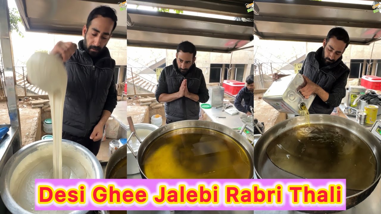Desi Ghee Jalebi Rabri Thali for Rs 120/- in Chandigarh 😍😍 Itni tasty hai ki मुँह में पानी आ जाएगा🤩🤩