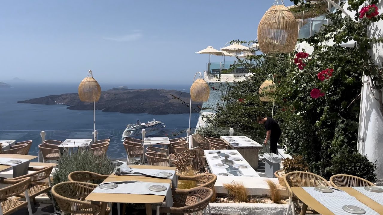 Working Day In Santorini island 