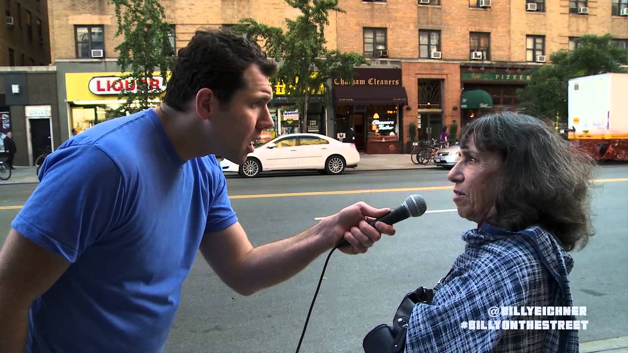 Billy On the Street: Quizzed in the Face with Elena