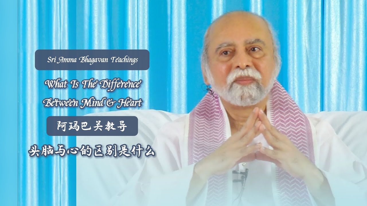 头脑与心的区别 - 阿玛巴关教导 What Is The Difference Between Mind & Heart? - Sri Amma Bhagavan - ME03