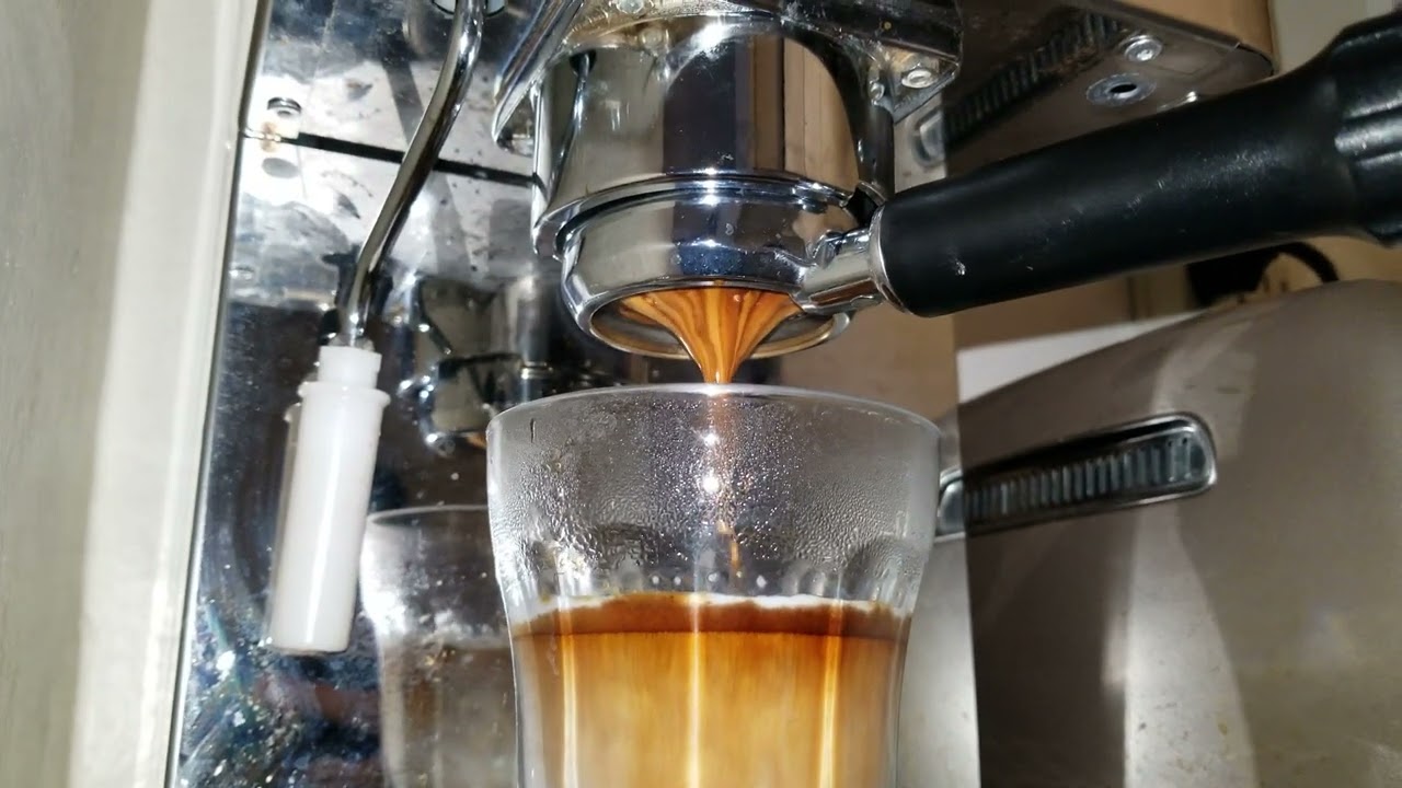 Pulling a Long Espresso on Faema Euro Star with Costa Rican Tarrasu
