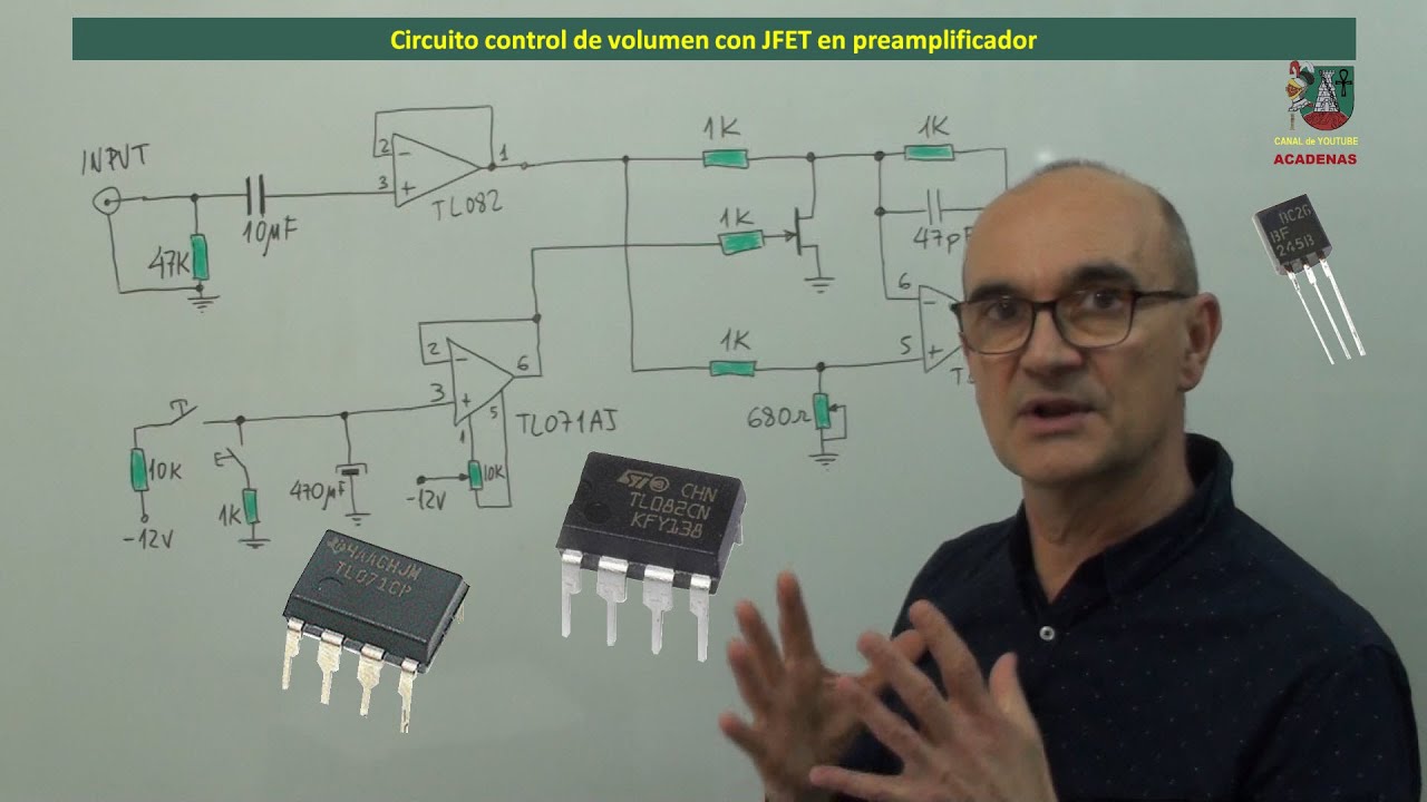 Control volumen con JFET en preamplificador. JFET como resistor variable por tensi&oacute;n (Clase 69.1)