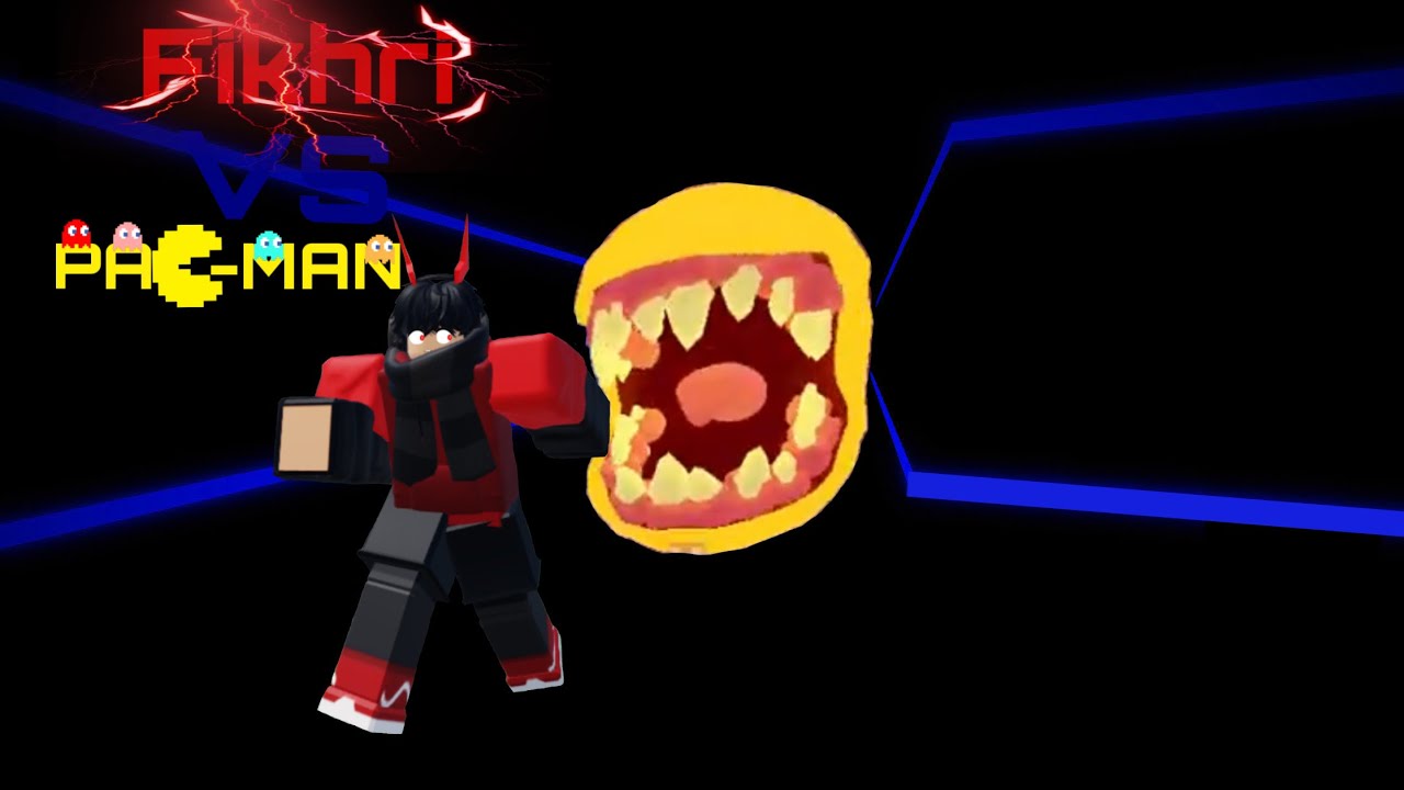 Fikhri kena kejar oleh Pac-Man yang Bergigi tajam di roblox (PacMan Tower)