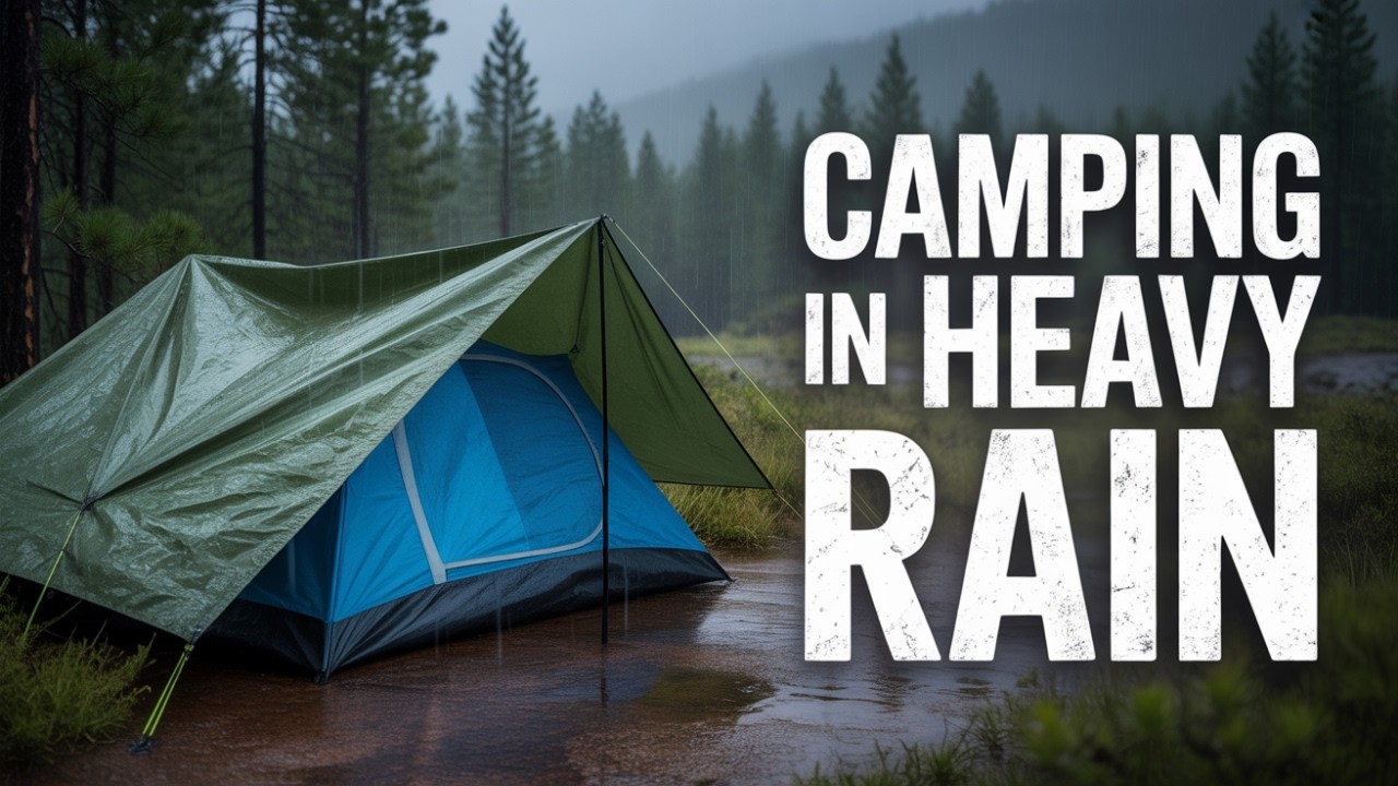 Heavy Rainfall Forest Camping