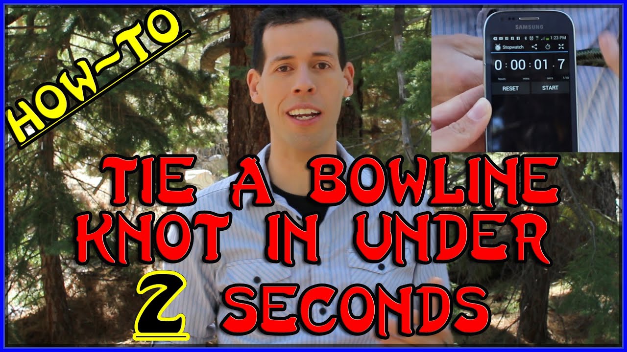 HOW TO TIE A BOWLINE KNOT IN UNDER 2 SECONDS, bowline loop knot | Sensei Ryan