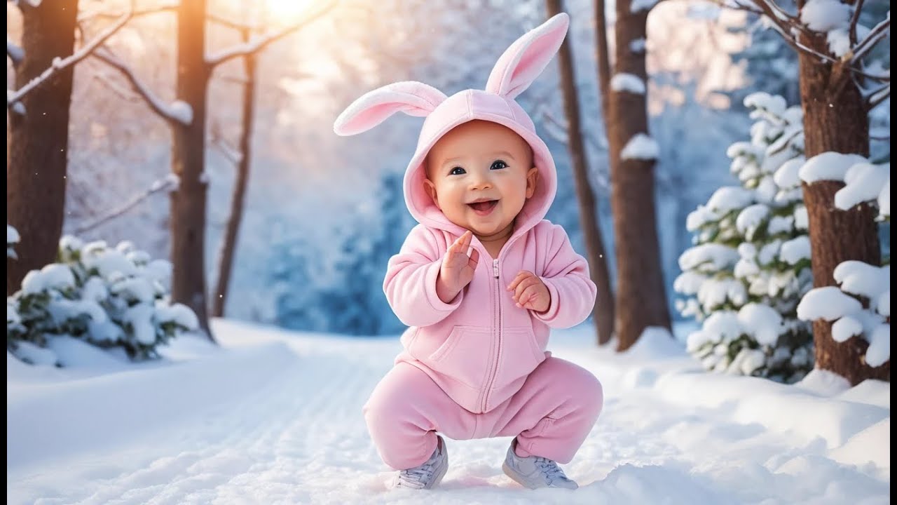 Snow Bunny Hop | Fun Winter Learning & Action Video for Toddlers
