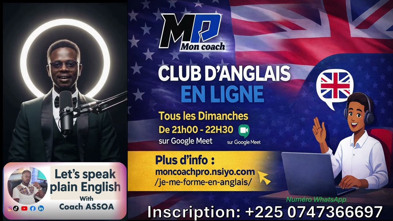 CLUB D'ANGLAIS EN LIGNE Mon Coach Pro, Viens on va booster notre Anglais #videoviral