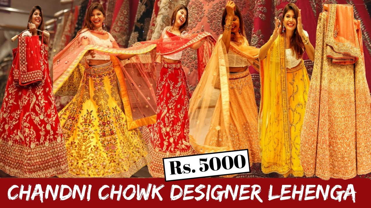 Chandni Chowk Bollywood Designer Lehenga Shop| Chhabra Bridal Lehenga | Budget Wedding  Shopping