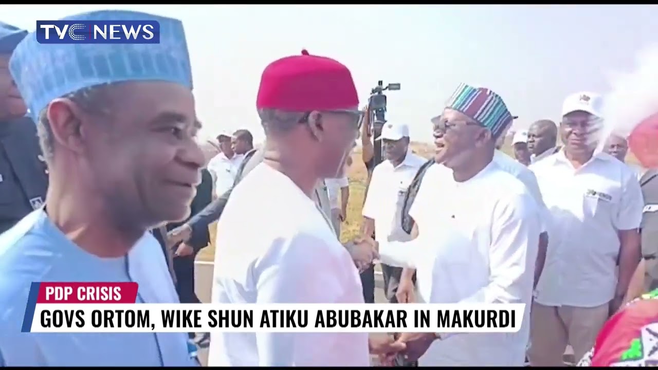(See Video} Gov Ortom, Wike Shun Atiku In Makurdi Airport