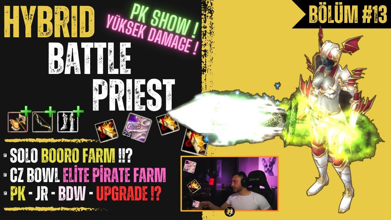 Elite HYBRID Battle Priest #13 | Yüksek Damage İçerir ! Farm, JR, BDW, Upgrade | Knight Online