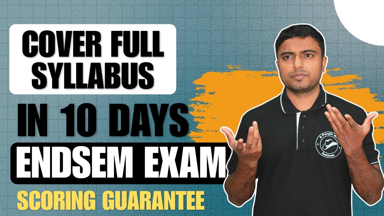 Cover Full Syllabus | In 10 Days | Endsem Exam | Scoring Guarantee | #engineering #endsem